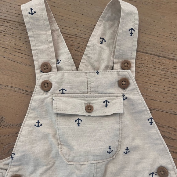 Carters Baby Boy Overall Sailboat Nautica 9 months Tan Navy One Piece Photos - Picture 3 of 8